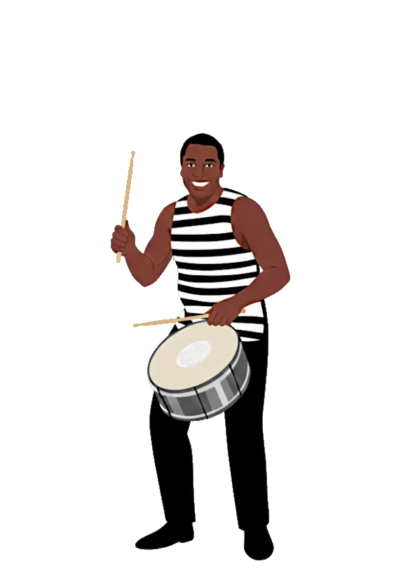 Percussionist on stage